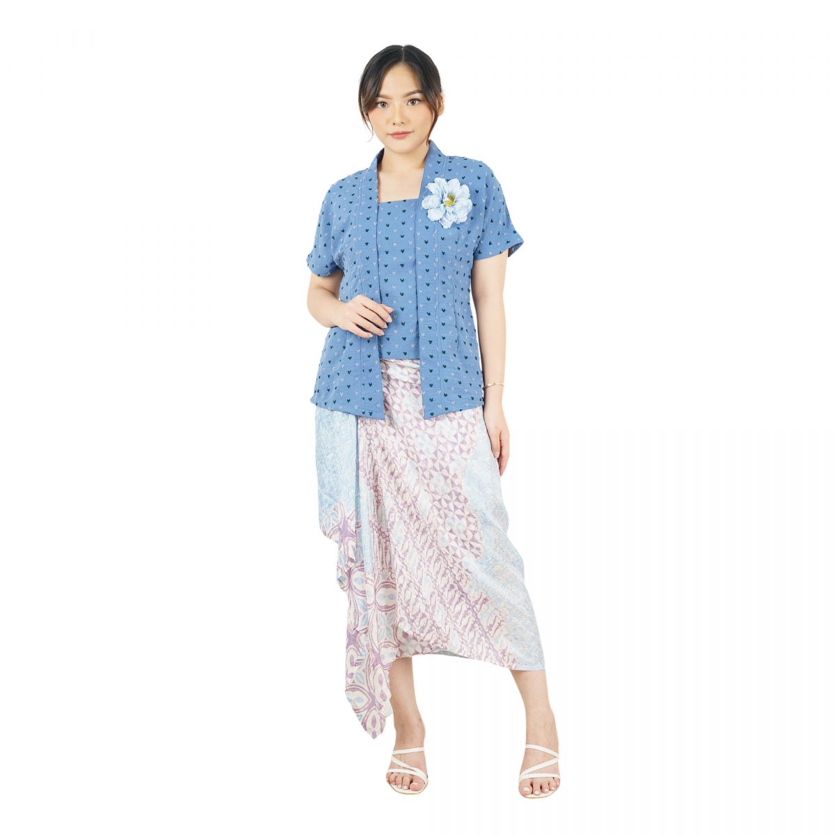 Yasmine Blouse Heart Blue - Image 6