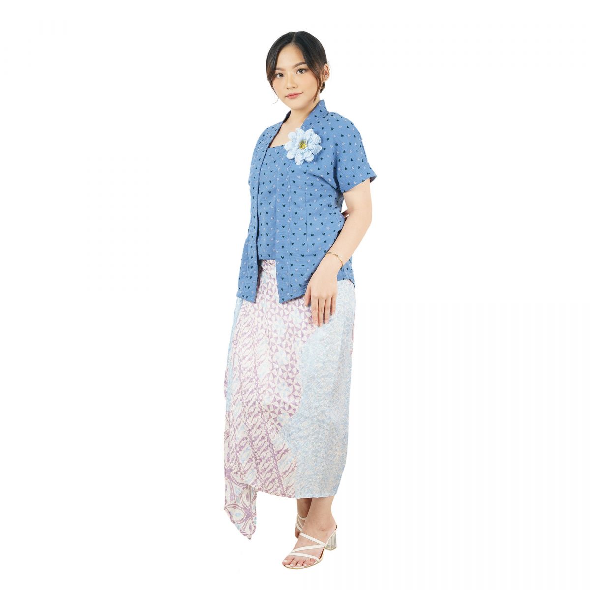 Yasmine Blouse Heart Blue - Image 4