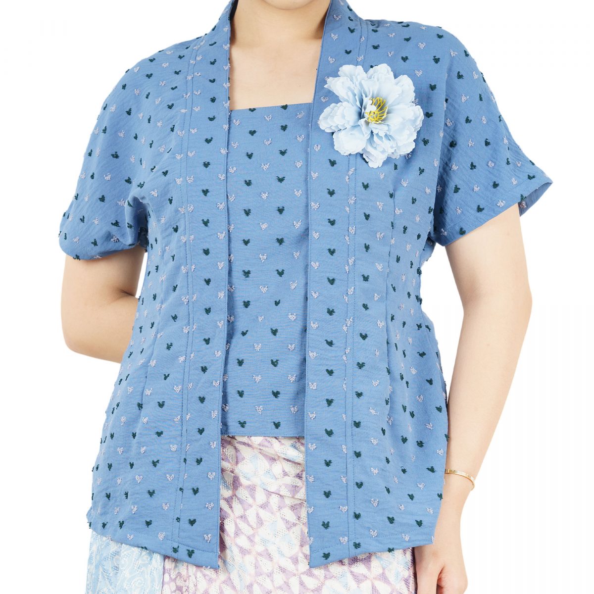 Yasmine Blouse Heart Blue - Image 2