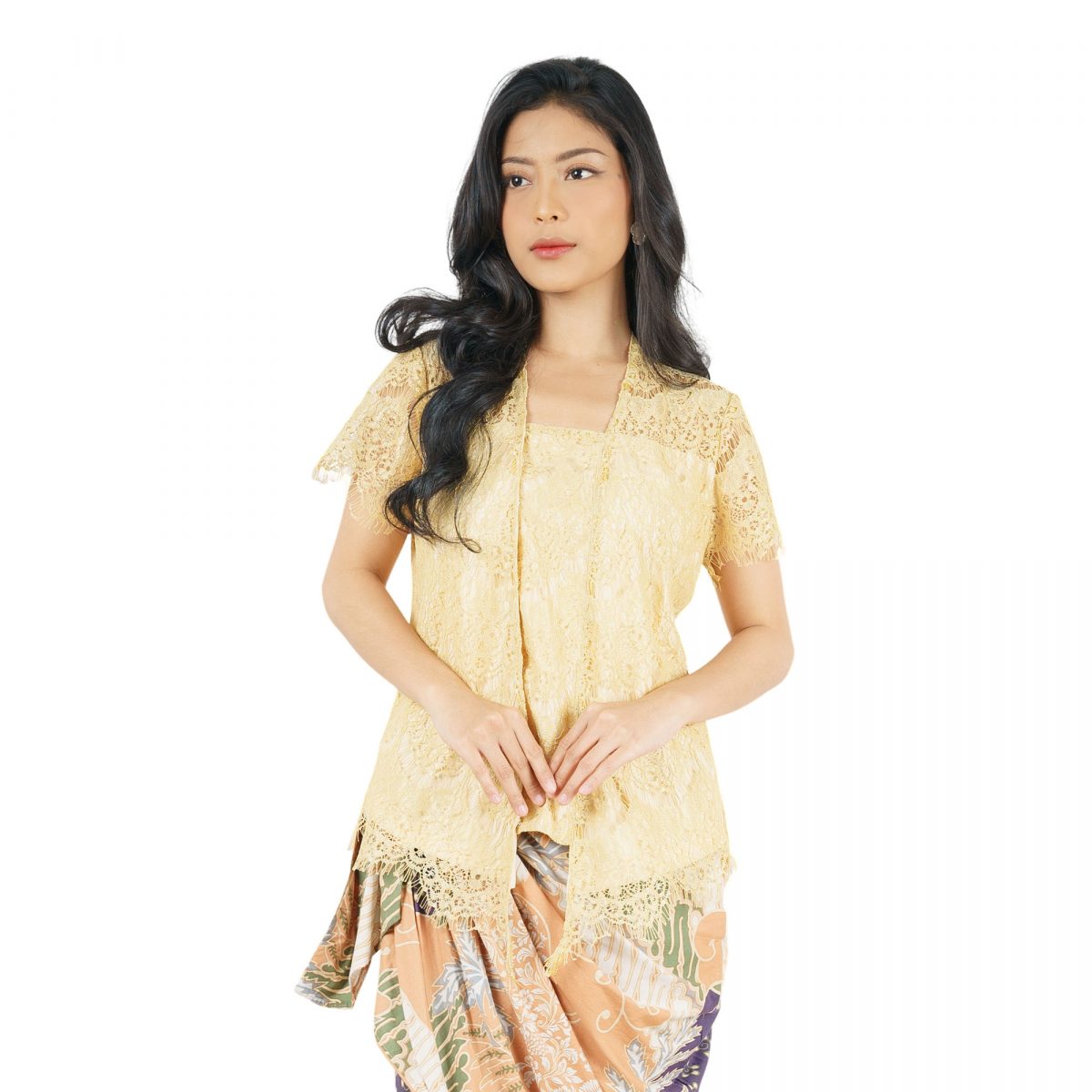 Kebaya Lace Daisy Yellow