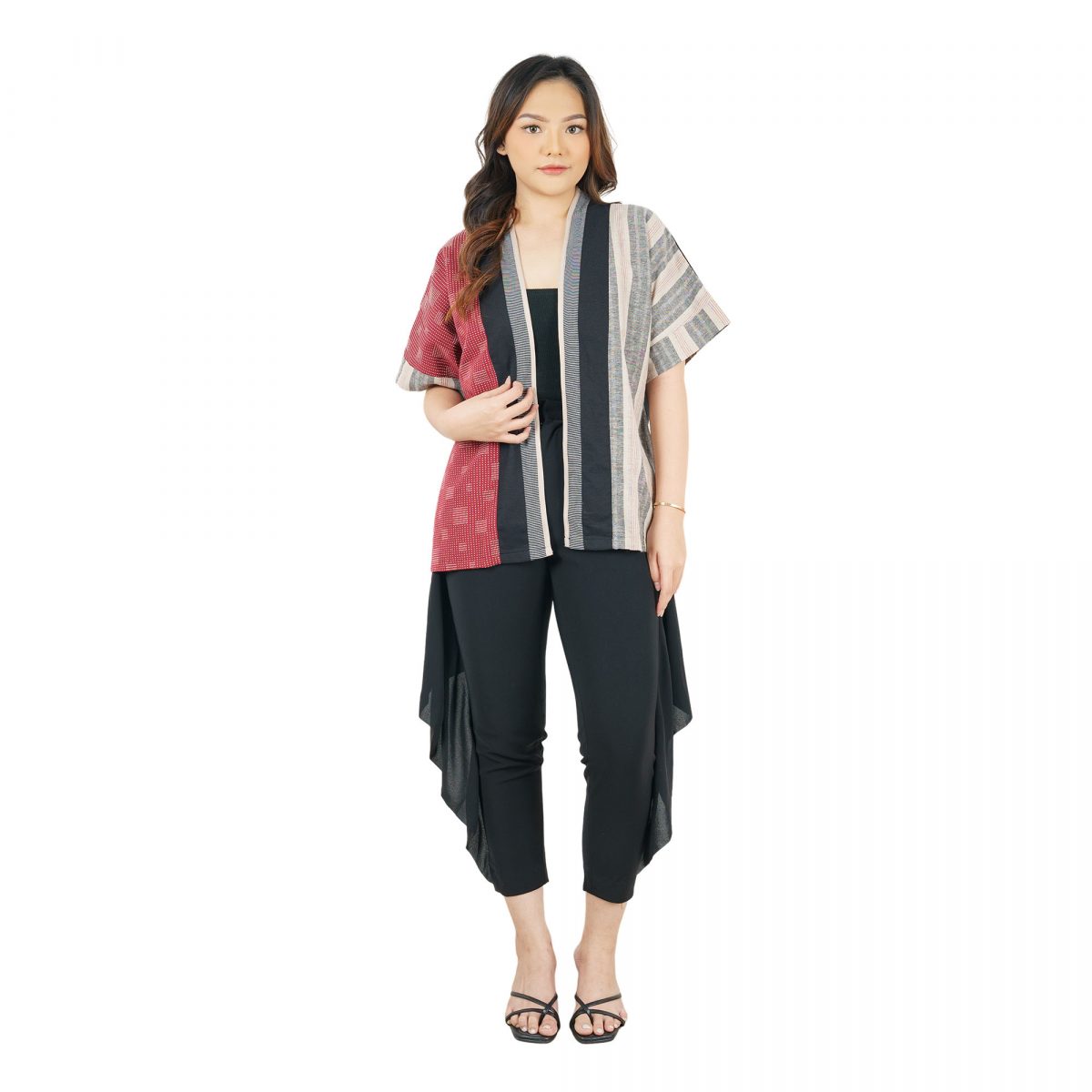Elaine Blazer Cream Red - Image 6