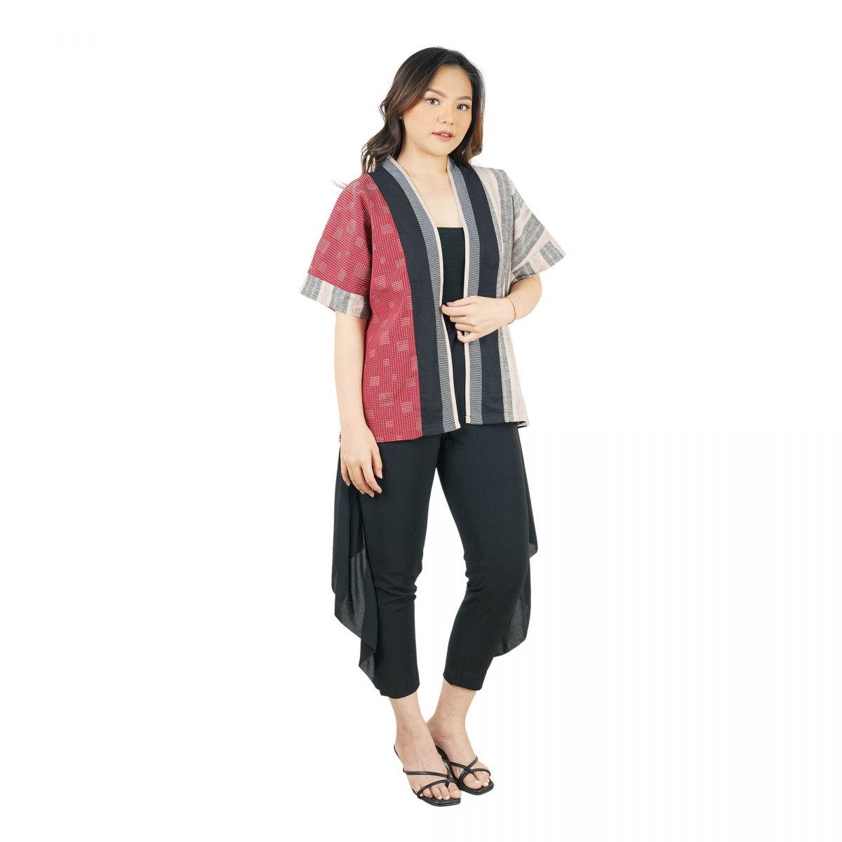 Elaine Blazer Cream Red - Image 4