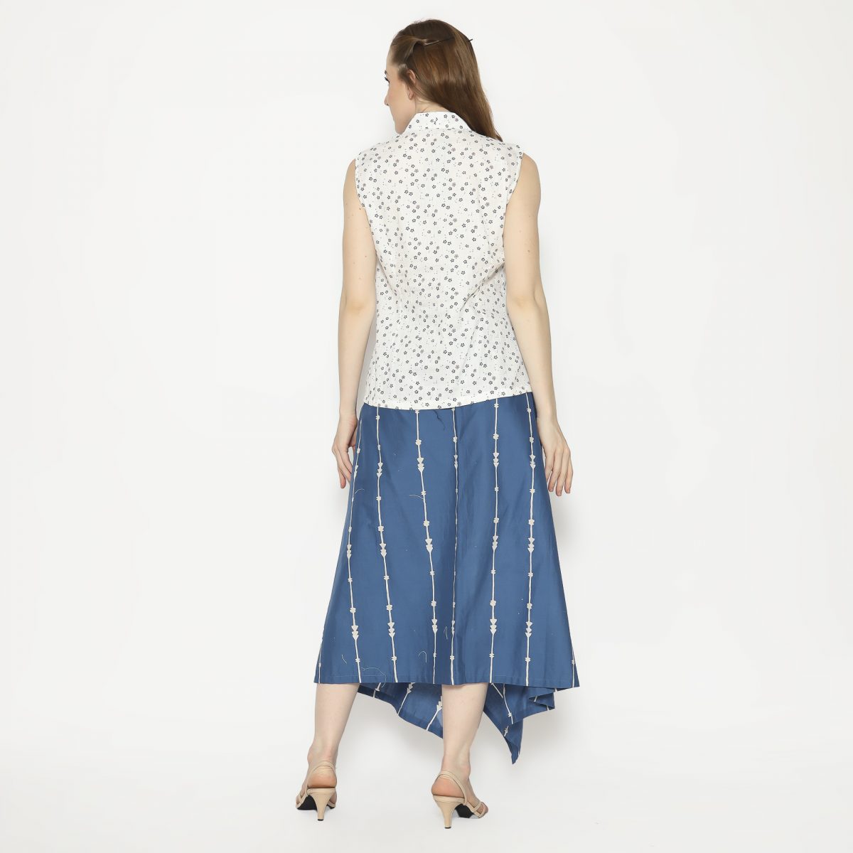 Harumi Blouse Cream Navy - Image 5