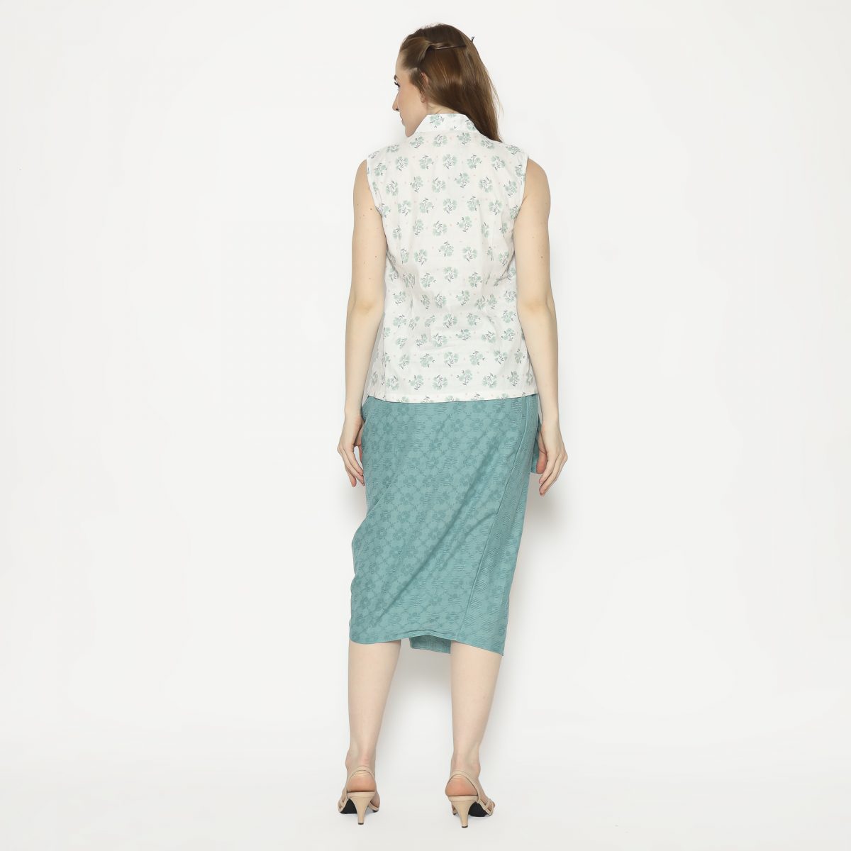 Harumi Blouse Cream Sage - Image 5
