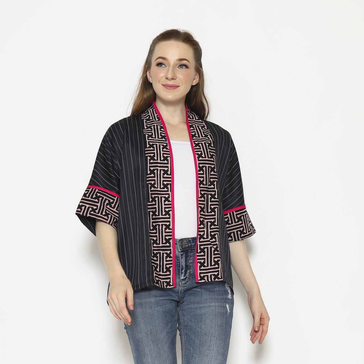 Divya Blazer Black Pink