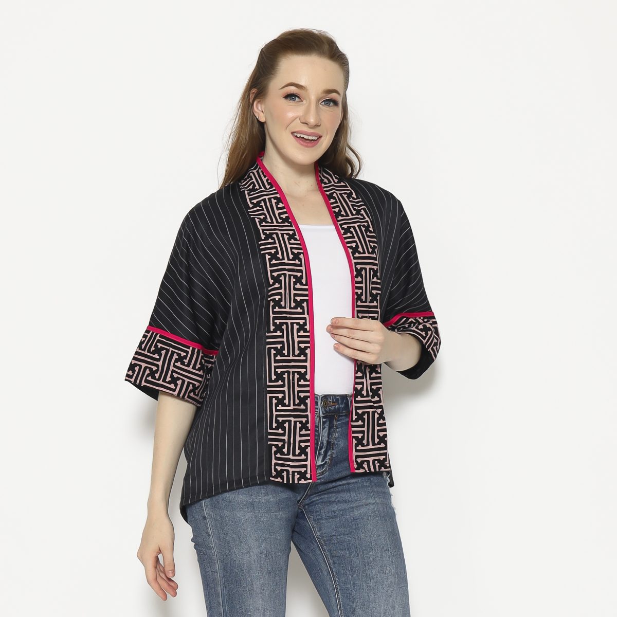 Divya Blazer Black Pink - Image 3