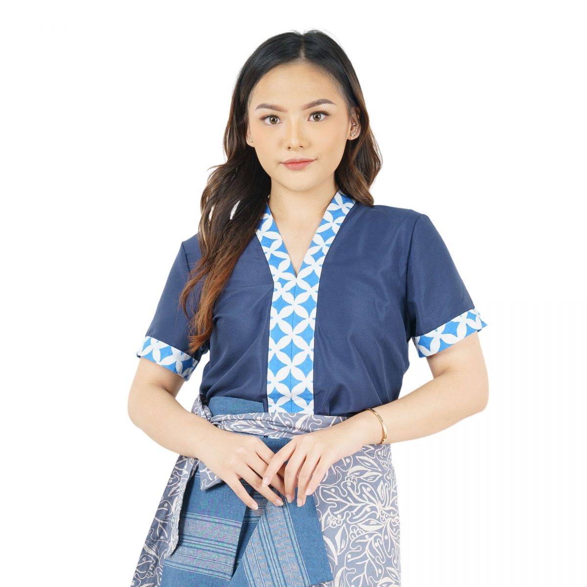 Nani Blouse Kawung Blue