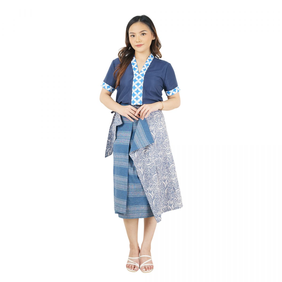 Nani Blouse Kawung Blue - Image 6