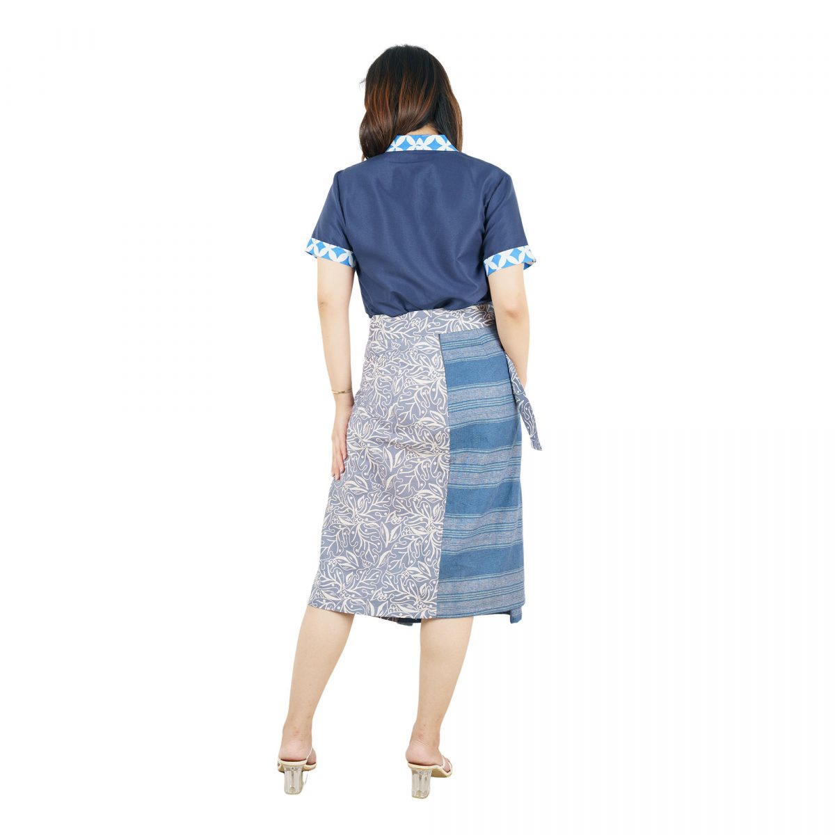 Nani Blouse Kawung Blue - Image 5