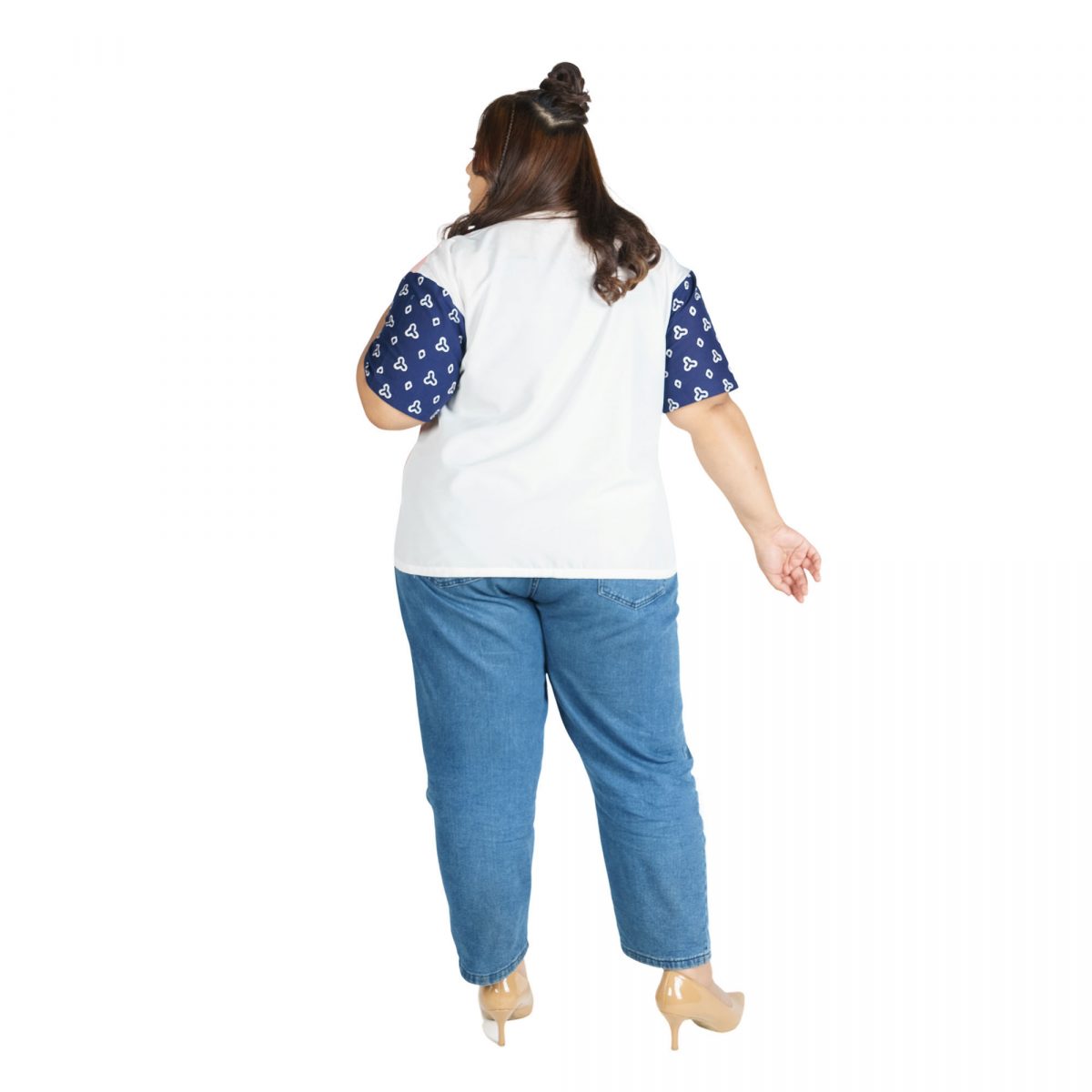 Silvia Shirt Pink Navy - Image 5