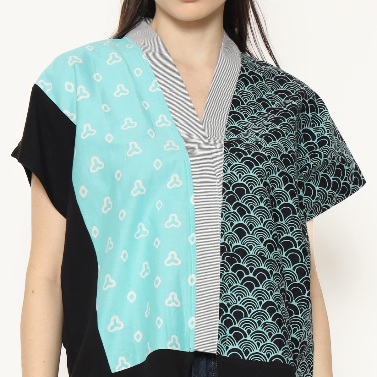 Fidelya Blouse Cloud Tosca Black - Image 2