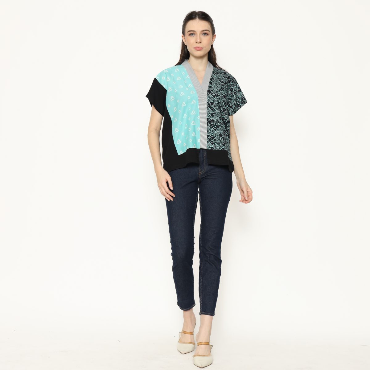 Fidelya Blouse Cloud Tosca Black - Image 6