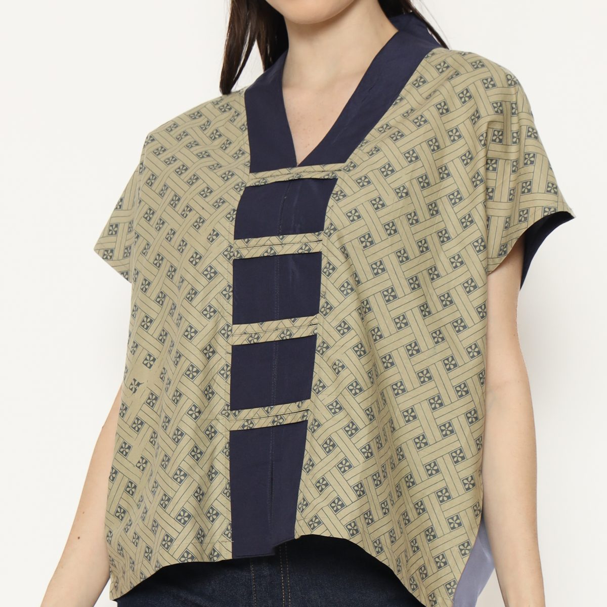 Olivia Blouse Olive Green - Image 2