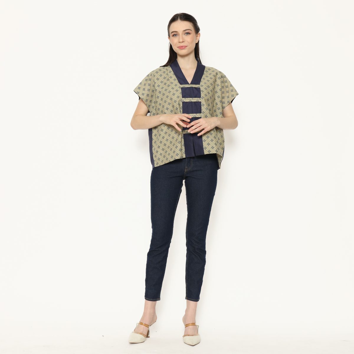 Olivia Blouse Olive Green - Image 5