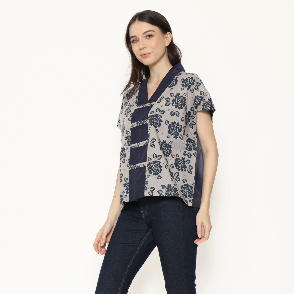 Olivia Blouse Light Grey - Image 3
