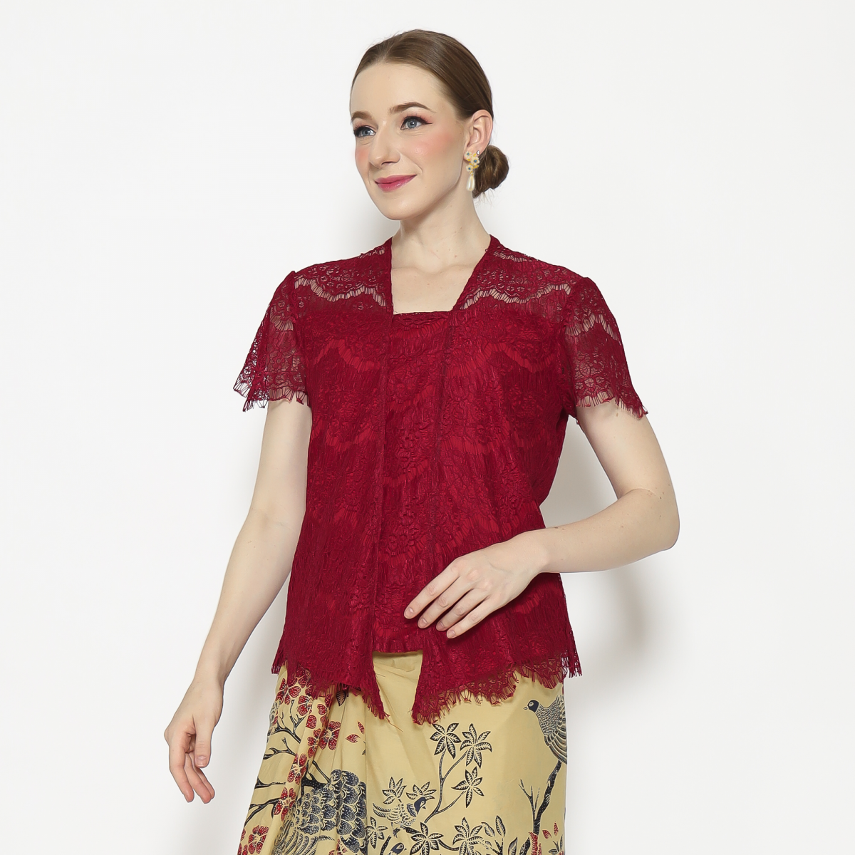 Kebaya Lace Red - Image 3