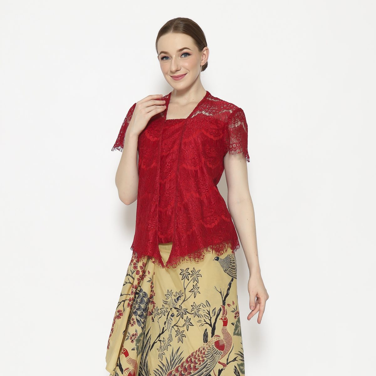 Kebaya Lace Red - Image 4