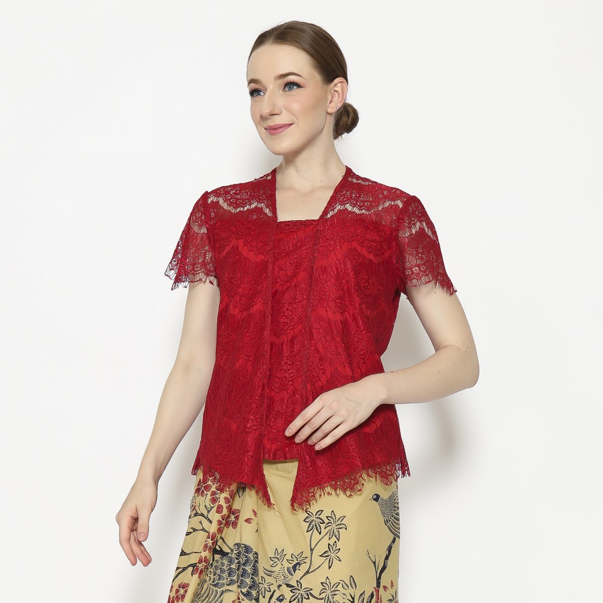 Kebaya Lace Red - Image 3