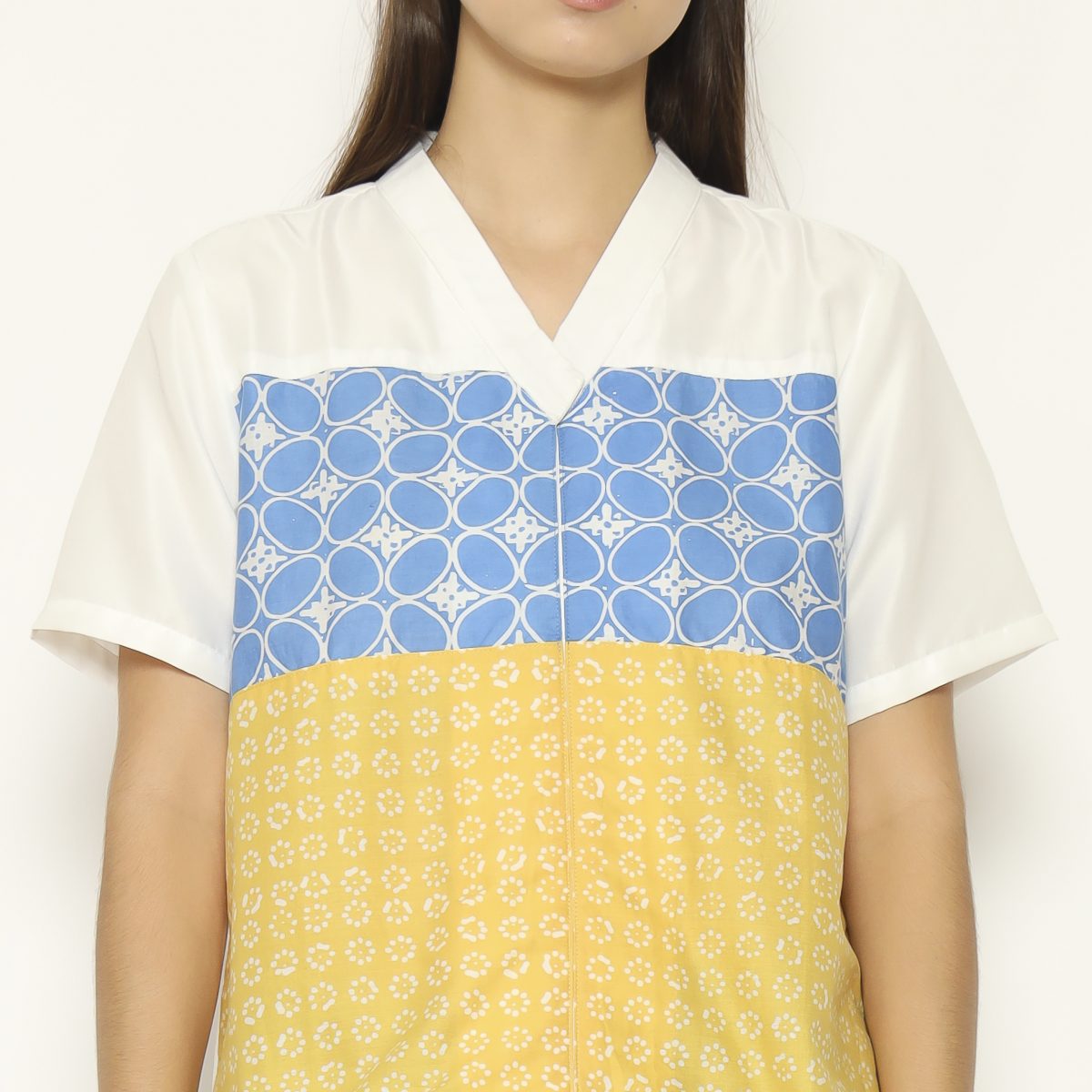 Nanita Blouse Blue Yellow - Image 2