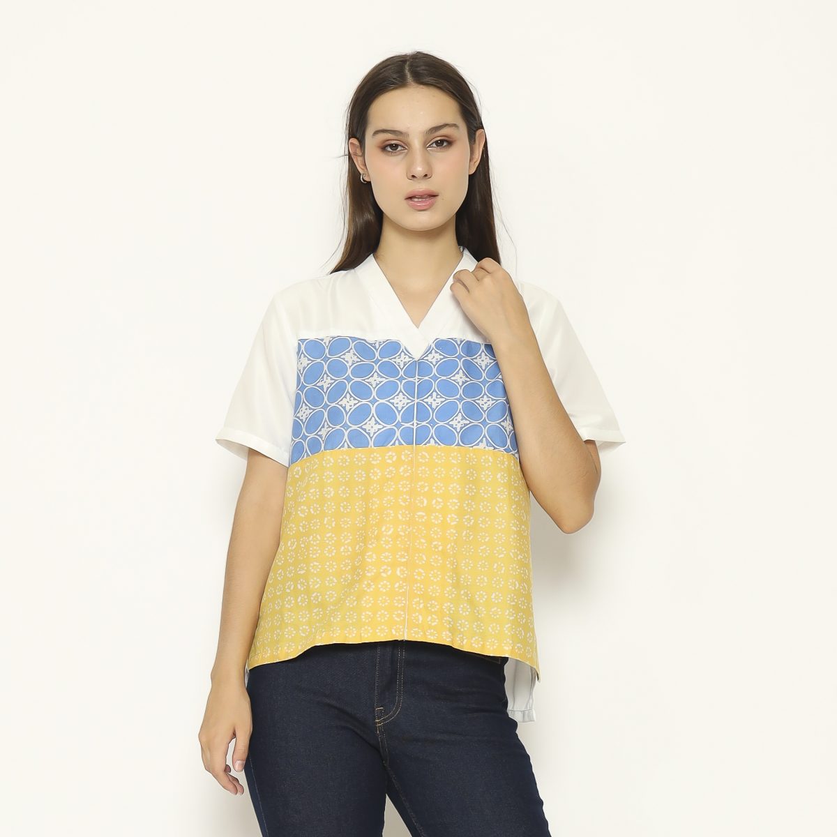 Nanita Blouse Blue Yellow