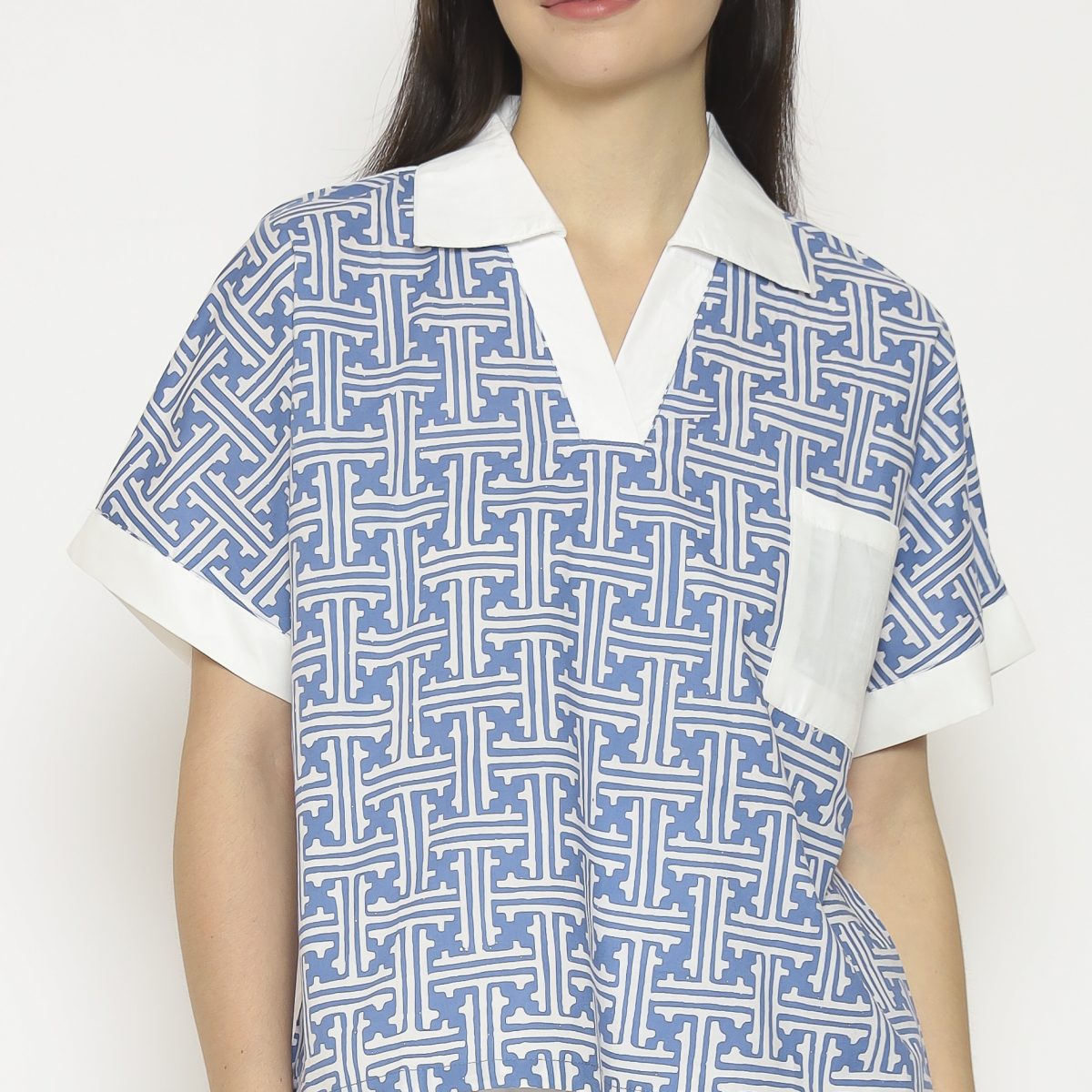 Liliana Blouse Blue - Image 2