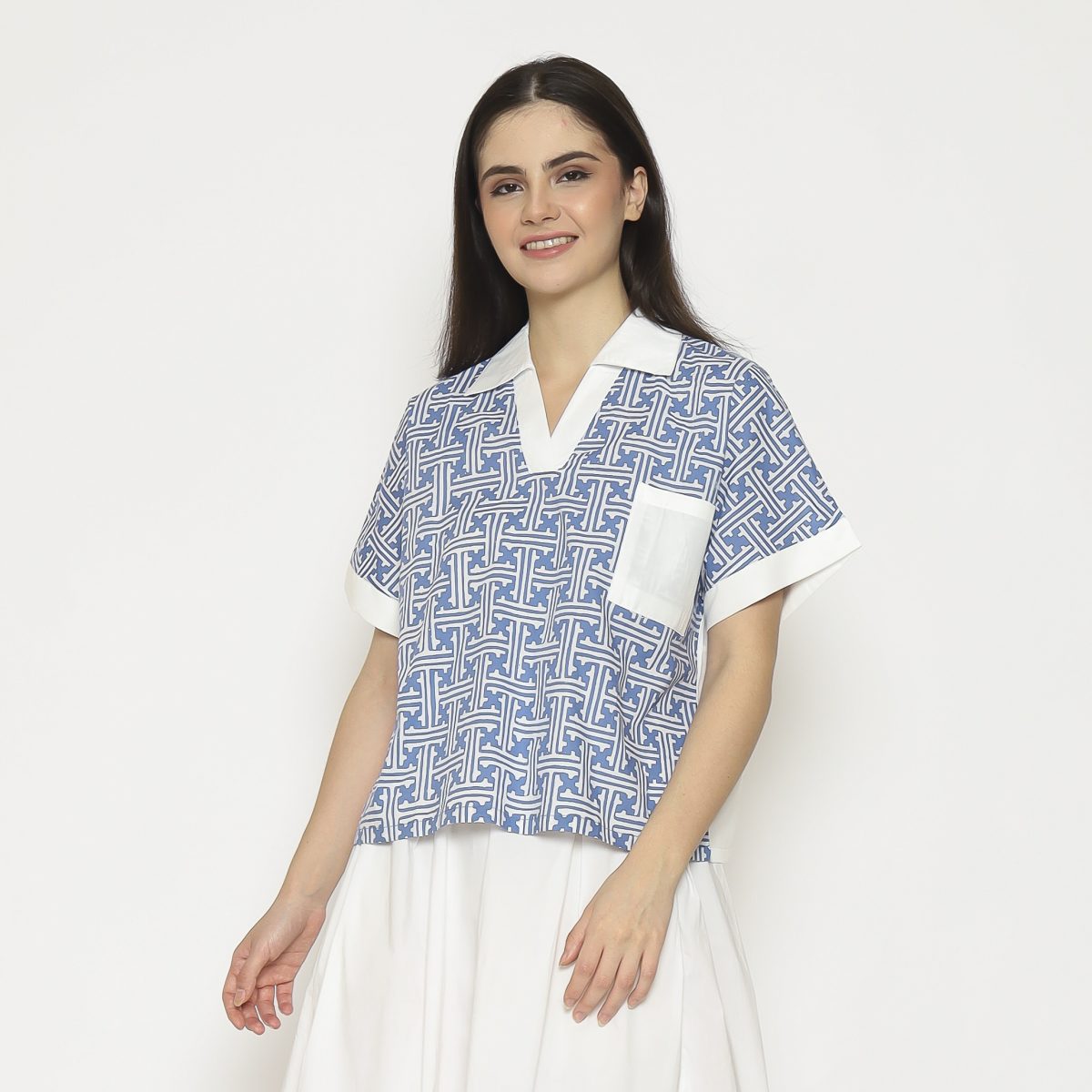 Liliana Blouse Blue - Image 3