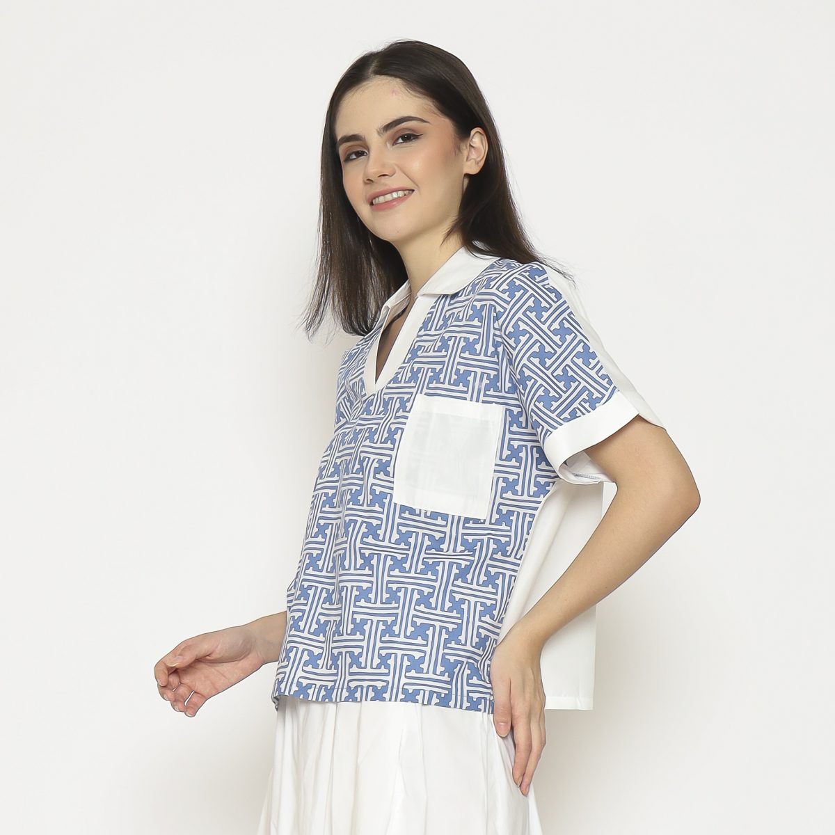 Liliana Blouse Blue - Image 4
