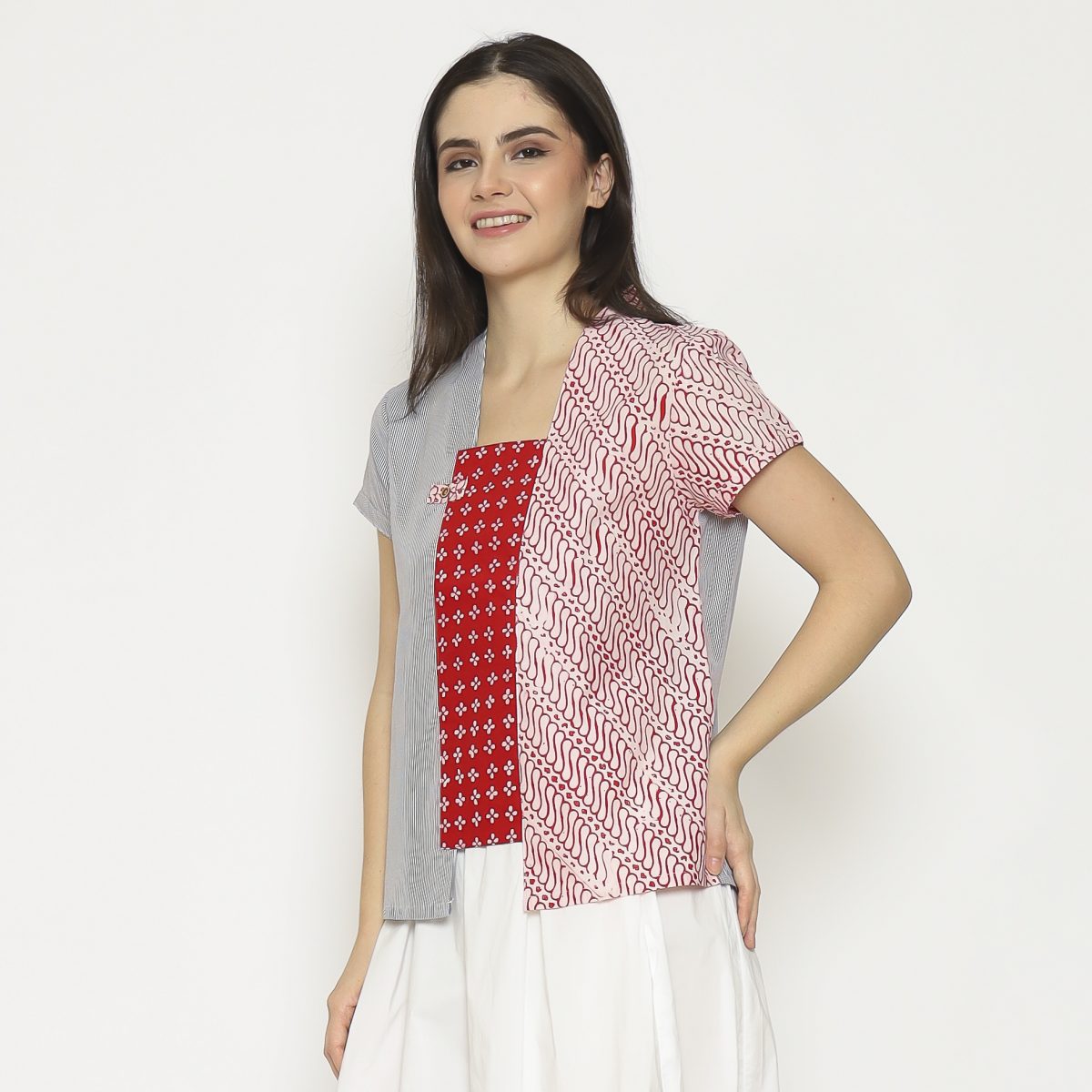 Carlina Blouse Red Black - Image 3