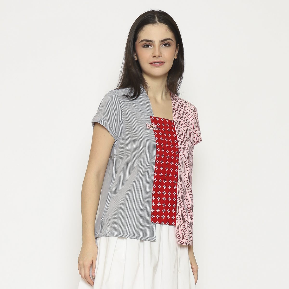 Carlina Blouse Red Black - Image 4