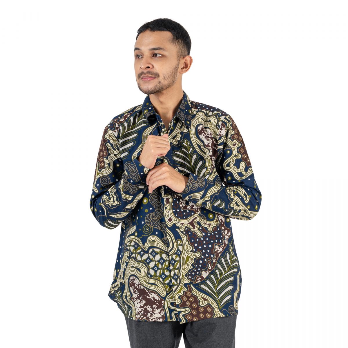 Tanggara Shirt Navy Brown