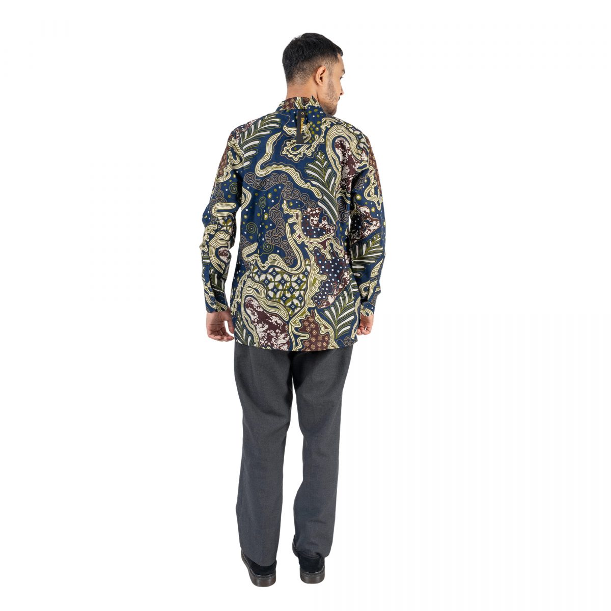 Tanggara Shirt Navy Brown - Image 5