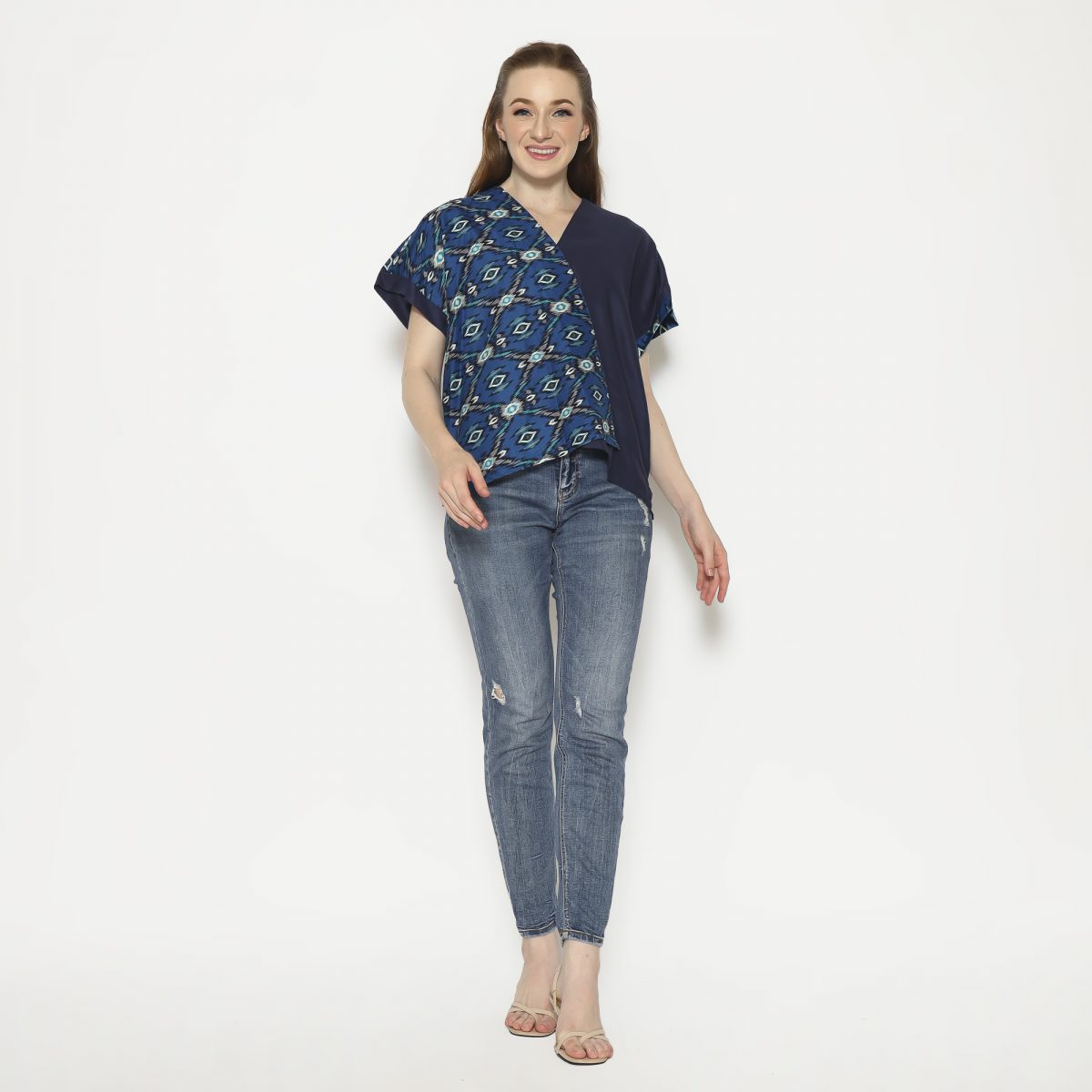 Verona Blouse Blue - Image 6
