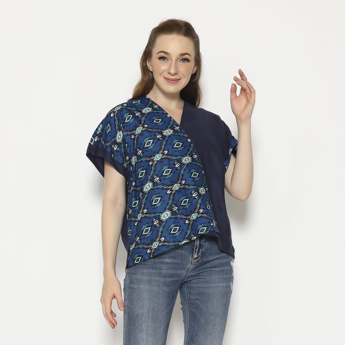 Verona Blouse Blue - Image 4