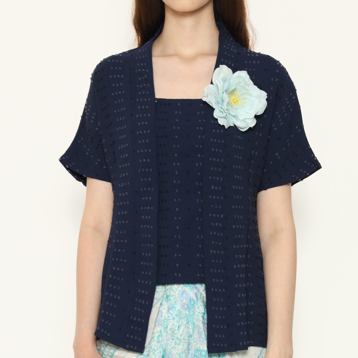 Yasmine Blouse Navy - Image 2
