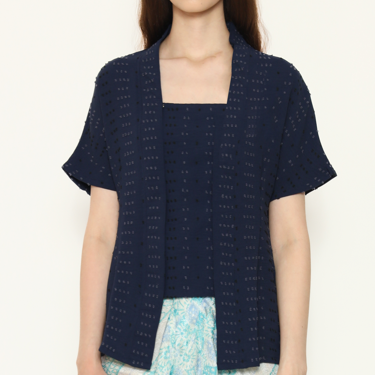 Yasmine Blouse Navy - Image 2
