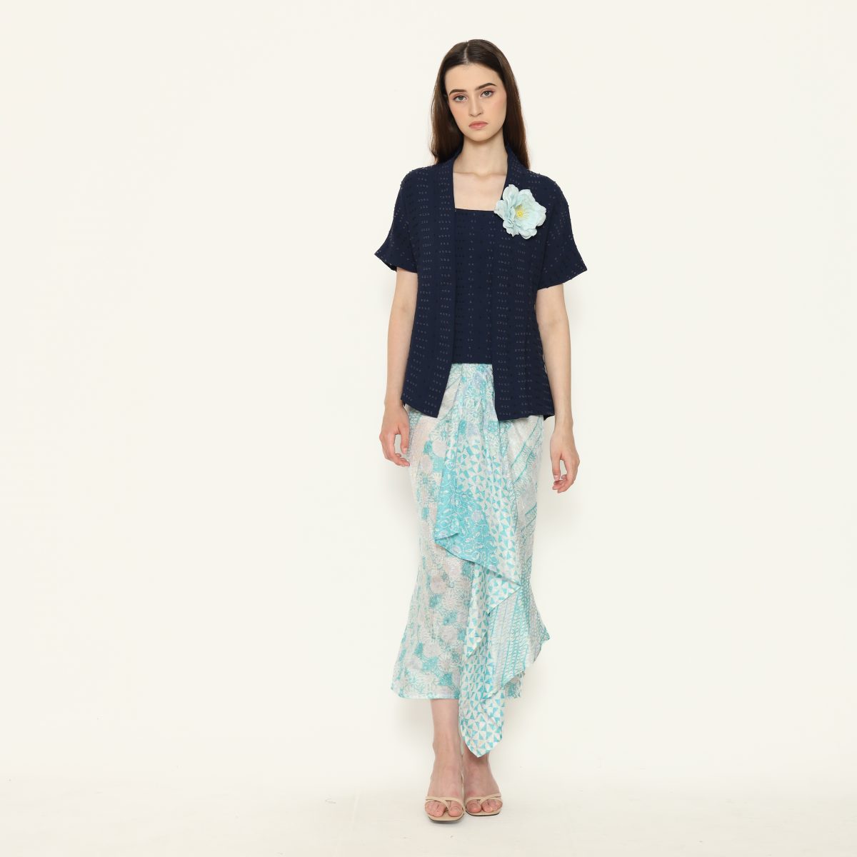 Yasmine Blouse Navy - Image 6