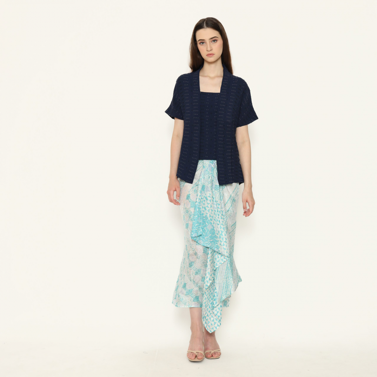 Yasmine Blouse Navy - Image 6
