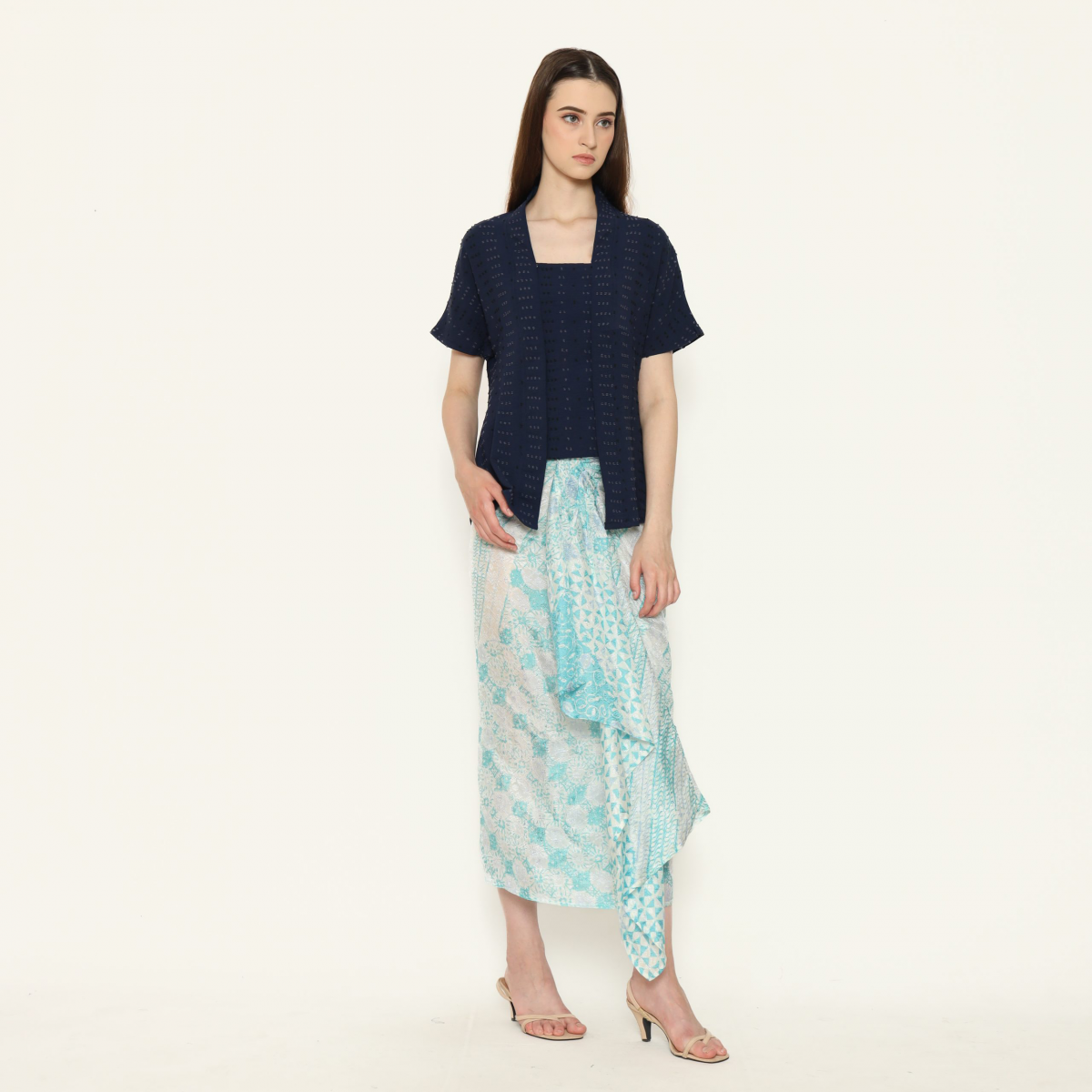 Yasmine Blouse Navy - Image 4