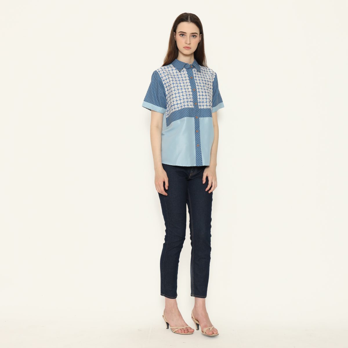 Melastri Shirt Blue - Image 3