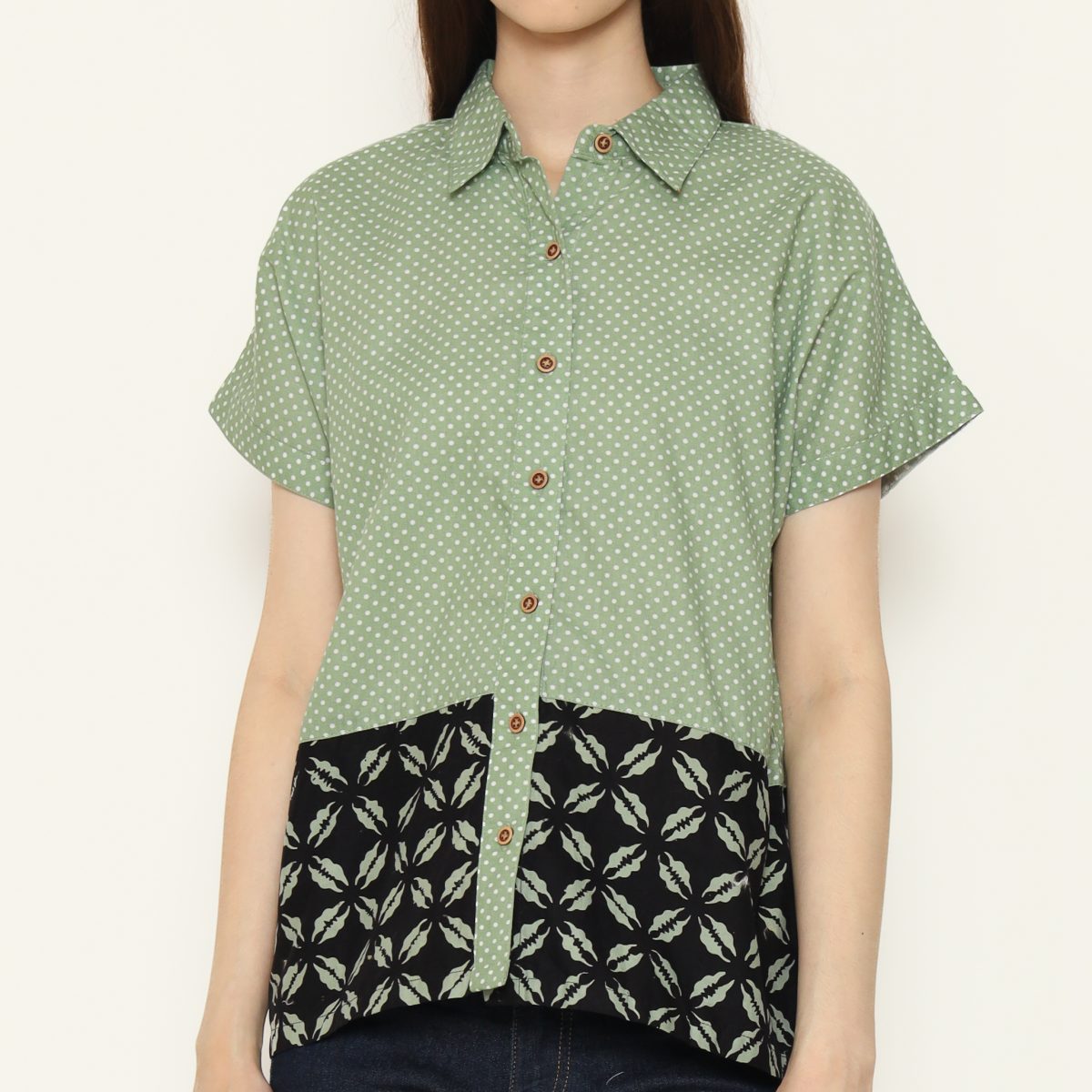 Clarrisa Shirt Polkadot Green - Image 2