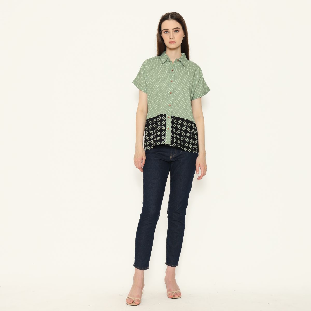 Clarrisa Shirt Polkadot Green - Image 6