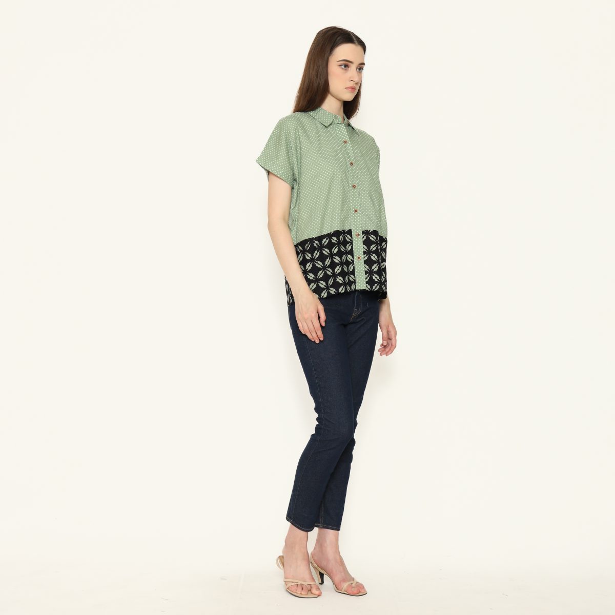 Clarrisa Shirt Polkadot Green - Image 3