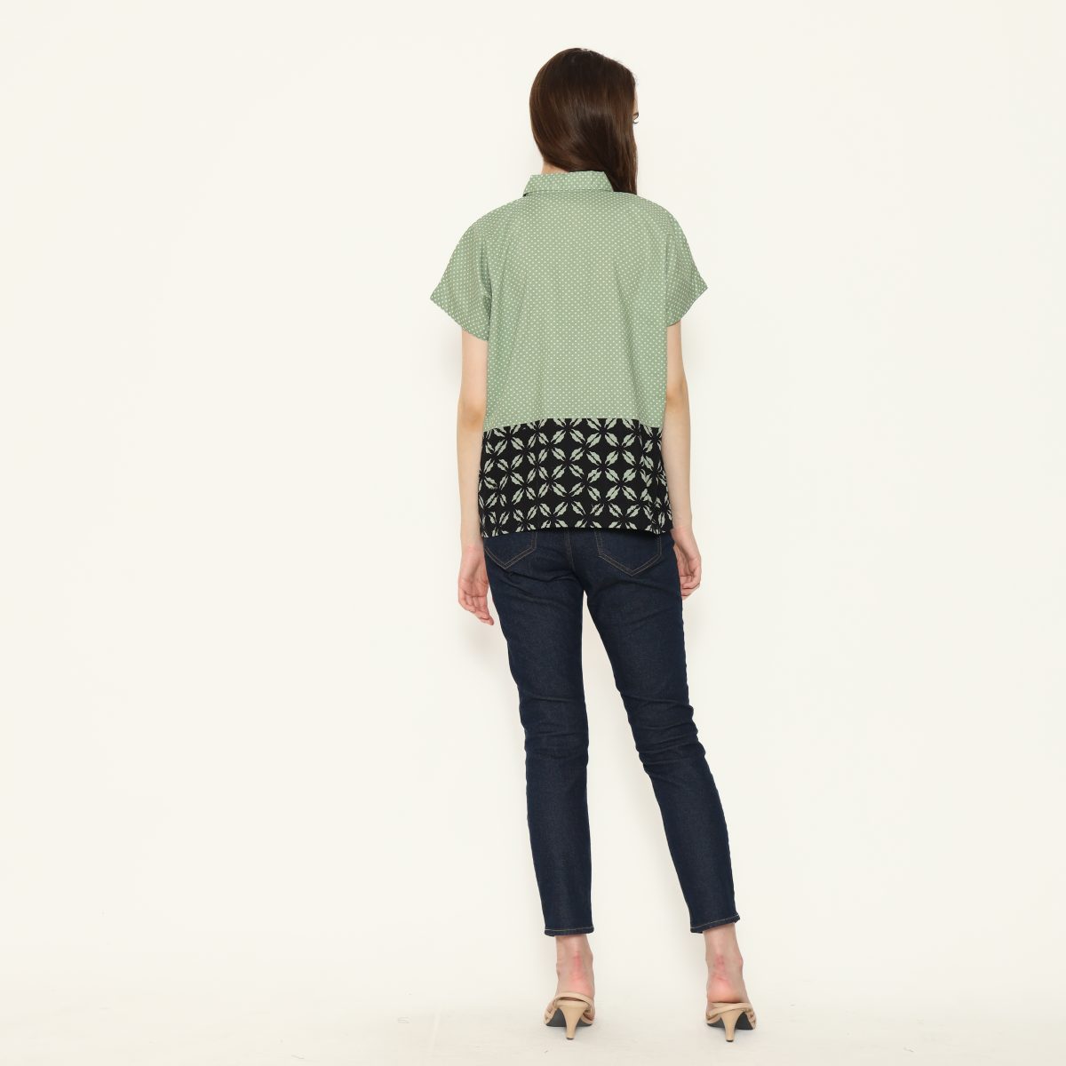 Clarrisa Shirt Polkadot Green - Image 5