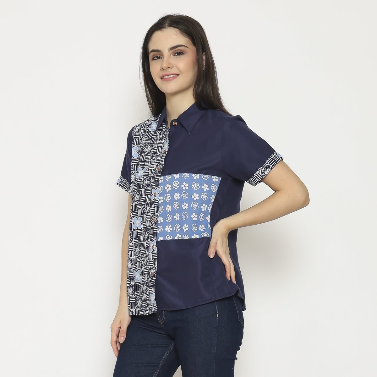 Khristie Shirt Navy - Image 3