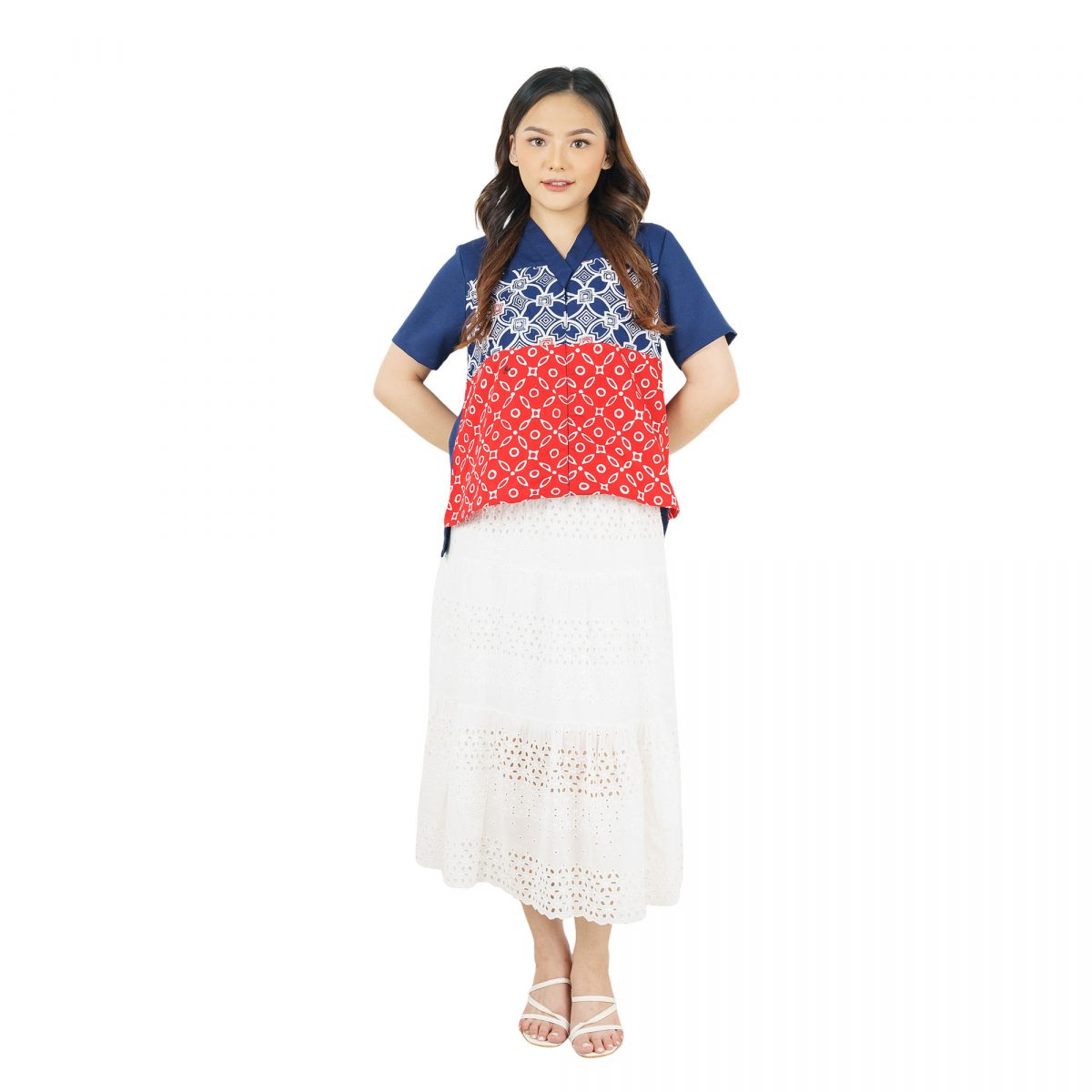 Nanita Blouse Navy Red - Image 6