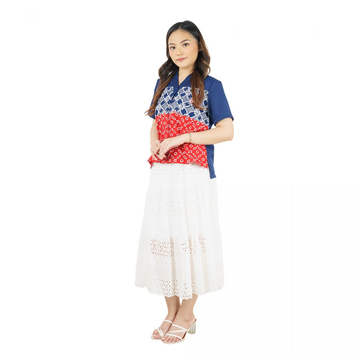 Nanita Blouse Navy Red - Image 3