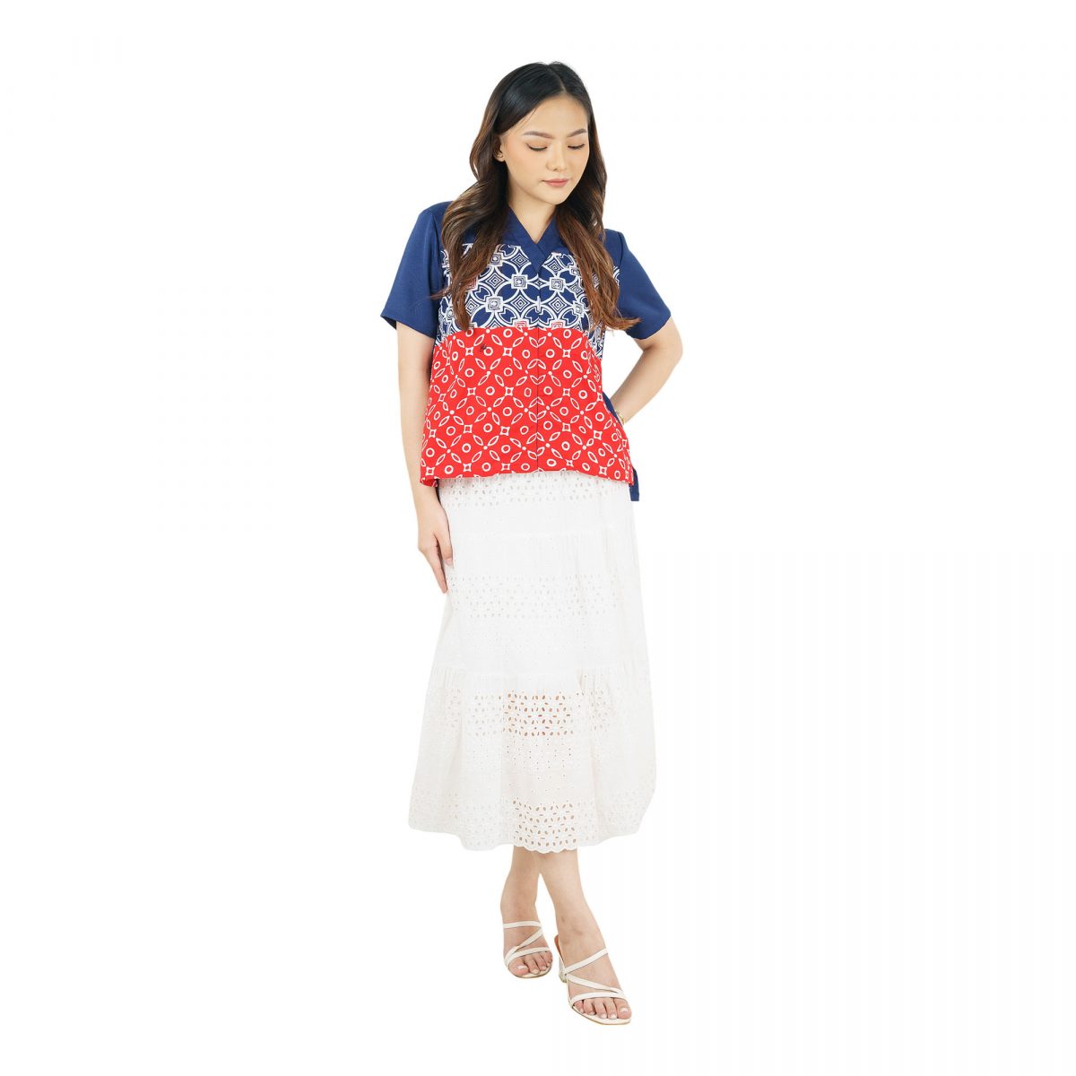 Nanita Blouse Navy Red - Image 4