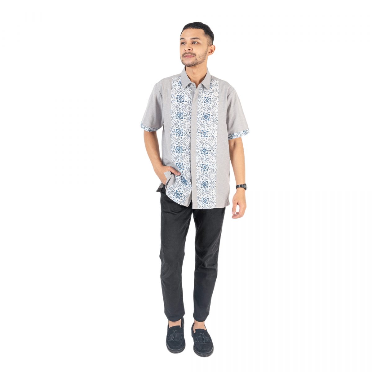 Lucilo Shirt Grey Cream - Image 6