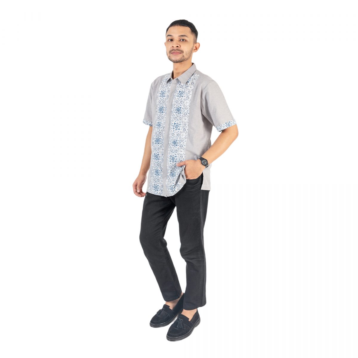 Lucilo Shirt Grey Cream - Image 4