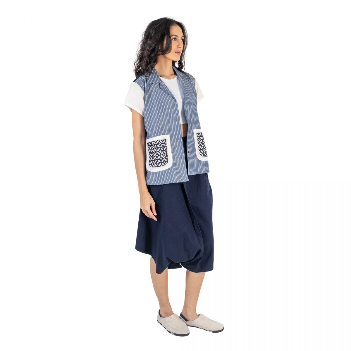 Audrey Blouse Navy - Image 3